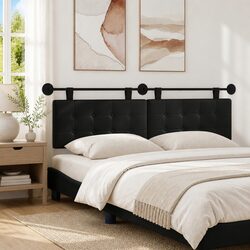 Modern Black Wall-Mounted Hanging Headboard