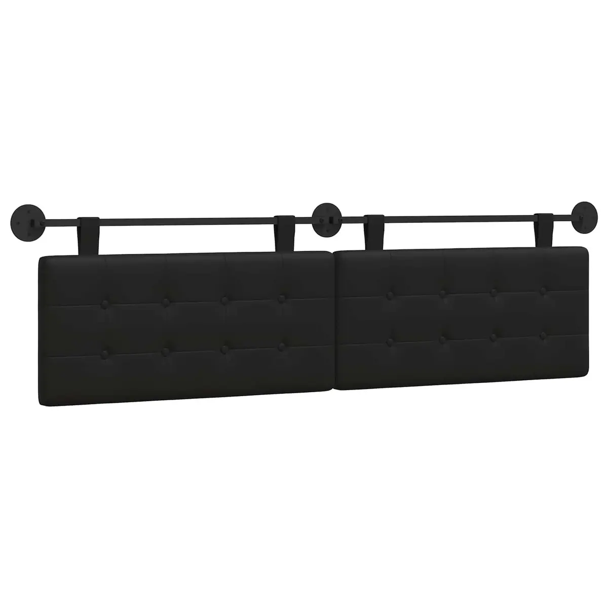 Black Wall-Mounted Hanging Headboard