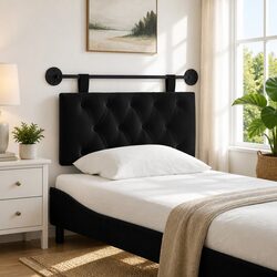Modern Velvet Headboard with LED Light for Bedrooms
