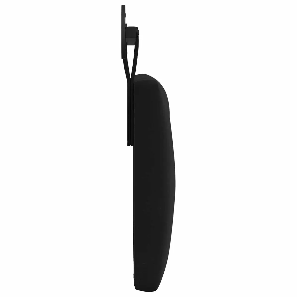 Hanging Headboard Modern Black Velvet Button Tufted Wall Mount with LED Light