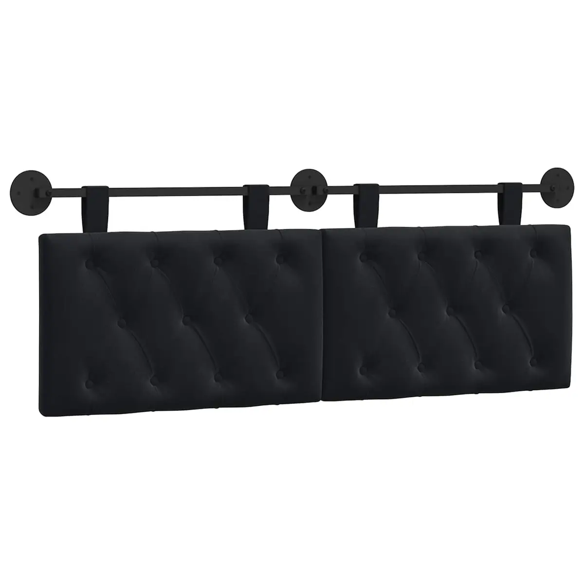 Velvet Hanging Headboard with LED Light