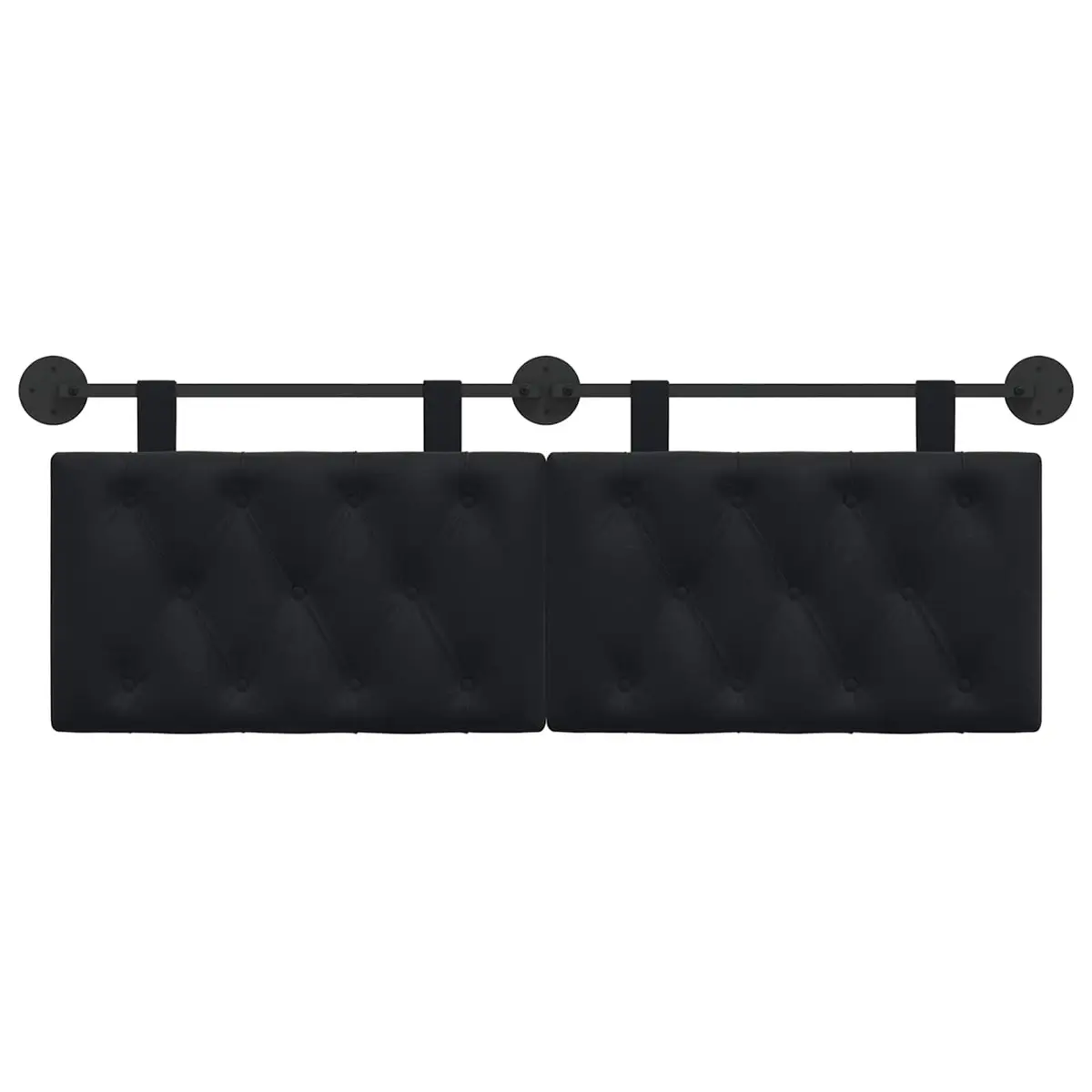 Velvet Hanging Headboard with LED Light