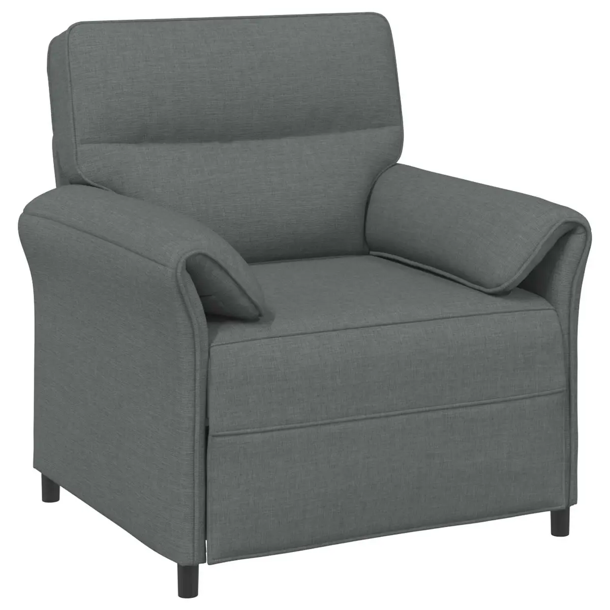 Grey Sofa with Metal Frame and Foam Cushions