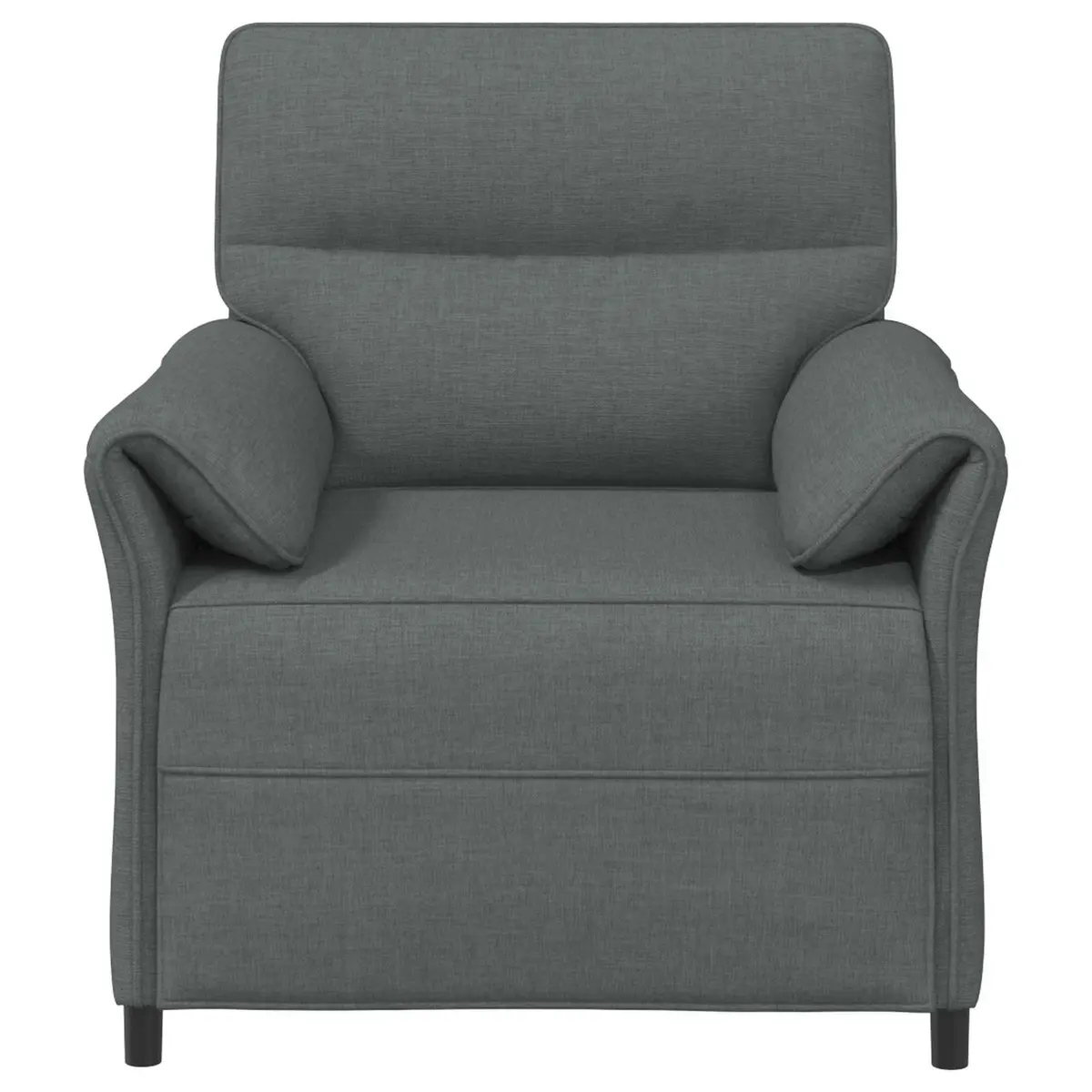 Grey Sofa with Metal Frame and Foam Cushions