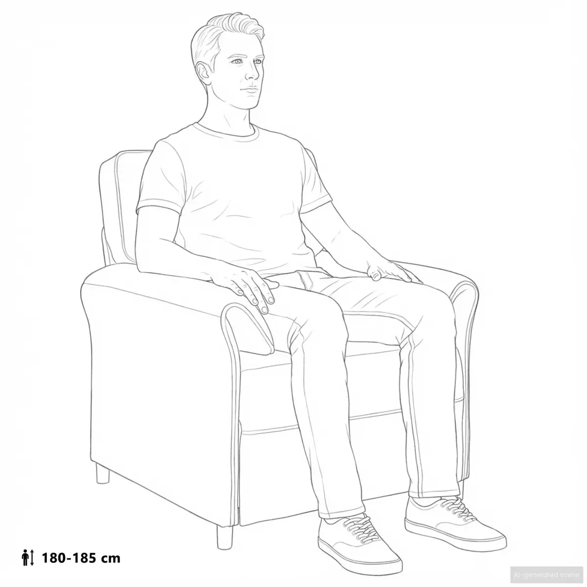 Grey Sofa with Metal Frame and Foam Cushions