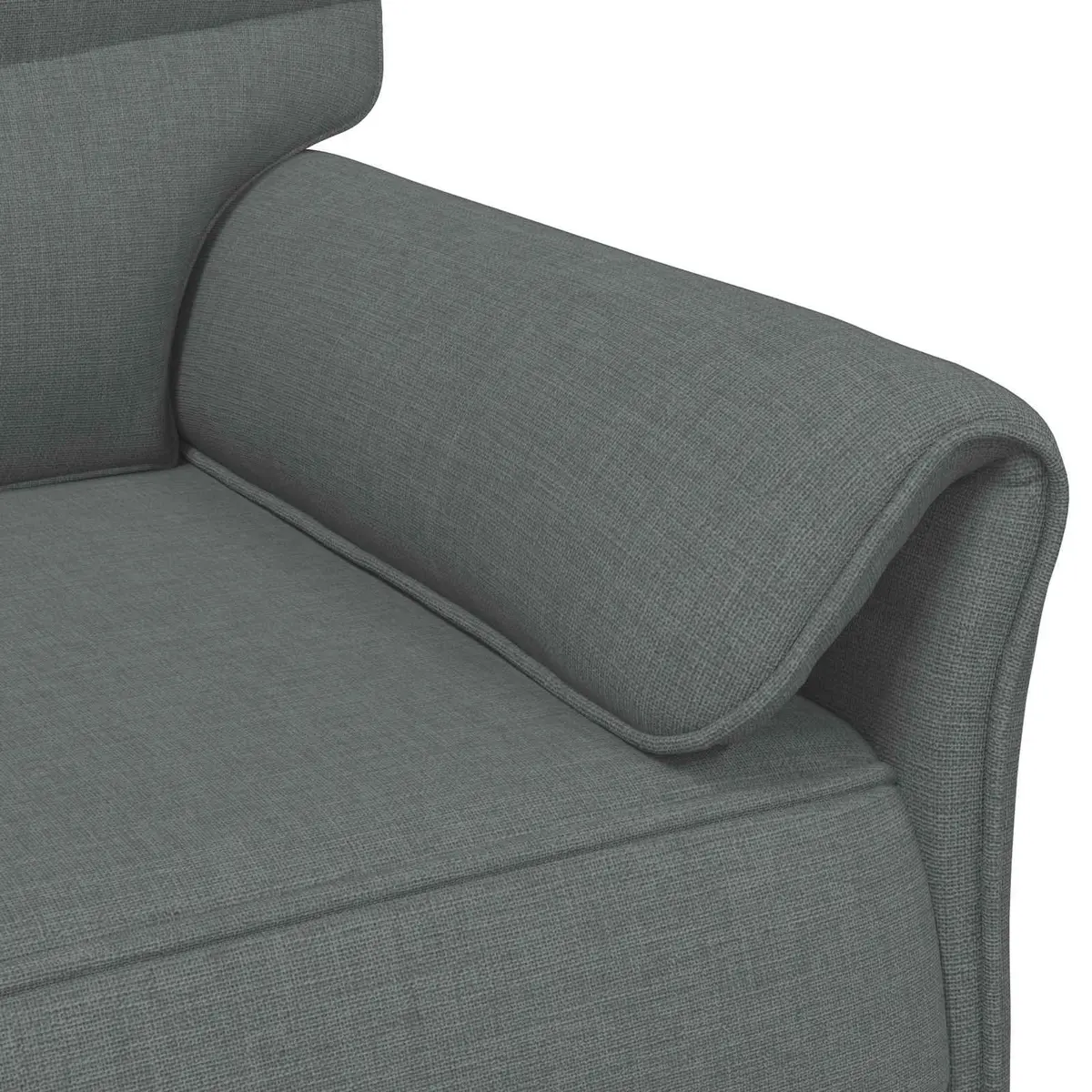 Sofa Grey Contemporary Indoor Lounge Seat Metal Frame Foam Cushions