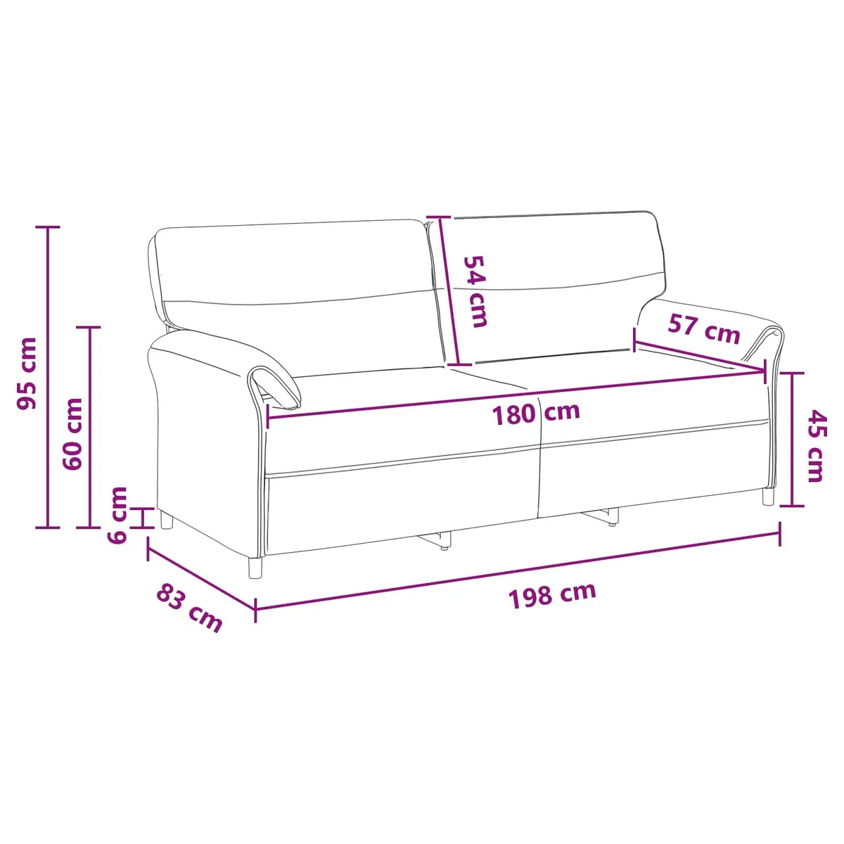 Sofa Grey Contemporary Indoor Lounge Seat Metal Frame Foam Cushions