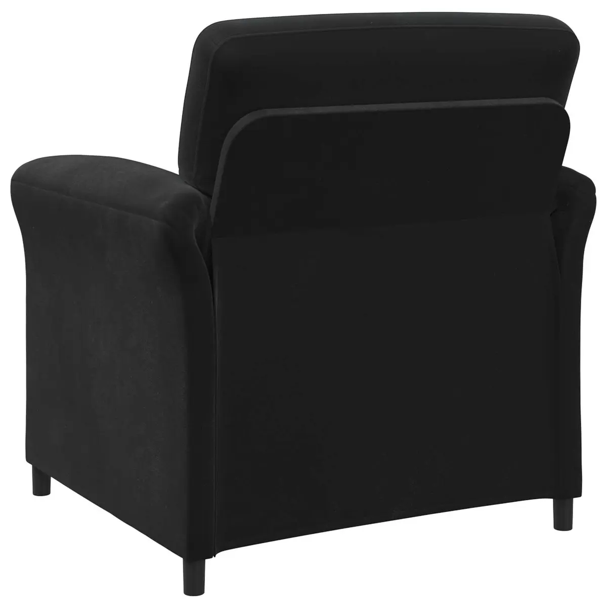 1-Seater Sofa Black Modern Living Room Couch Velvet Lounge Chair 88x83x95cm