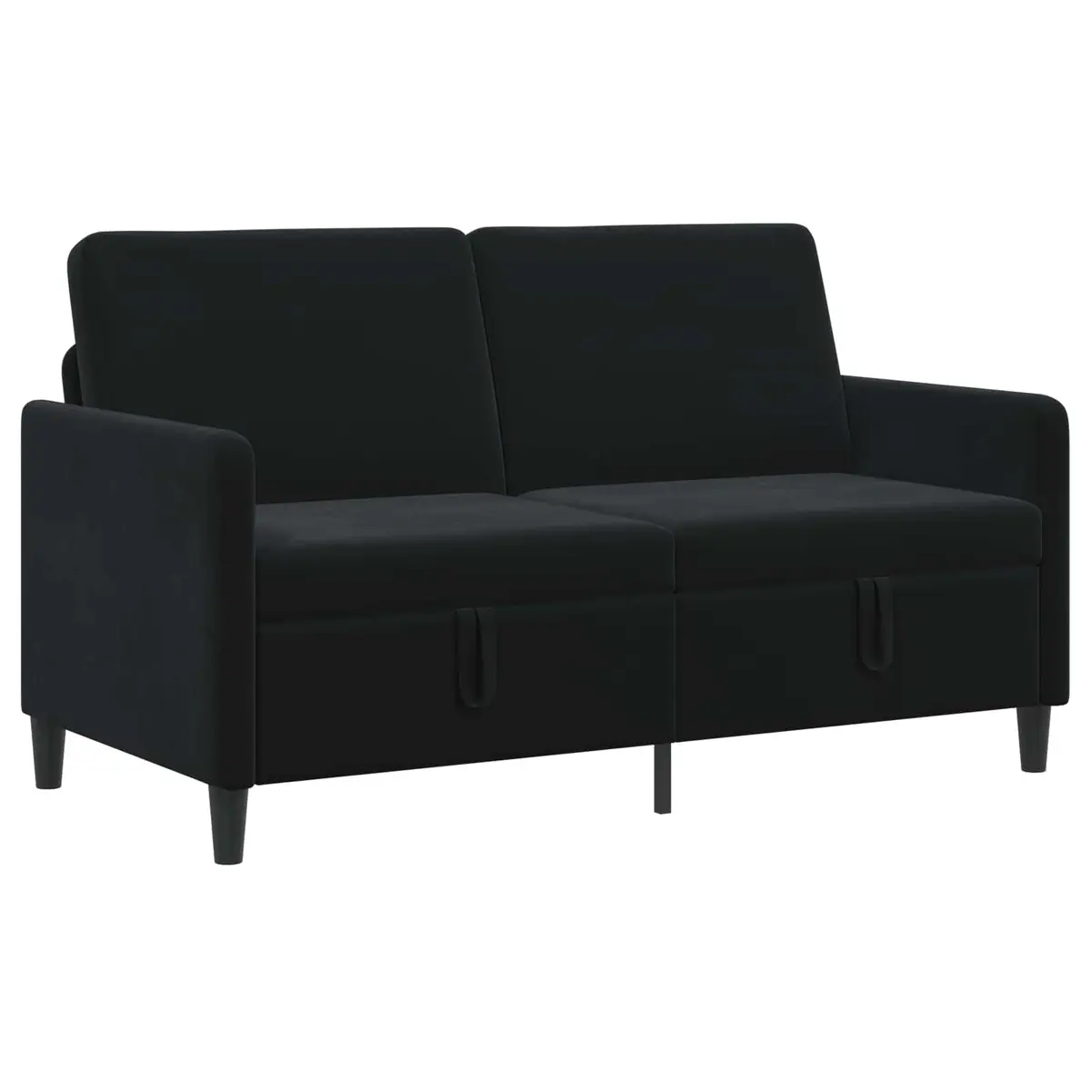 Sofa Modern Black Polyester Lift-Up Storage Seat Furniture for Living Room