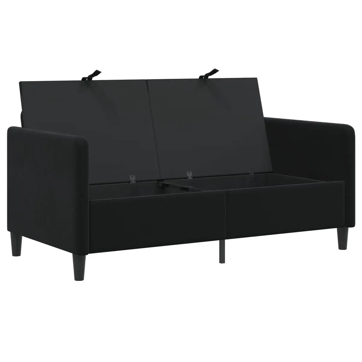 Sofa Modern Black Polyester Lift-Up Storage Seat Furniture for Living Room