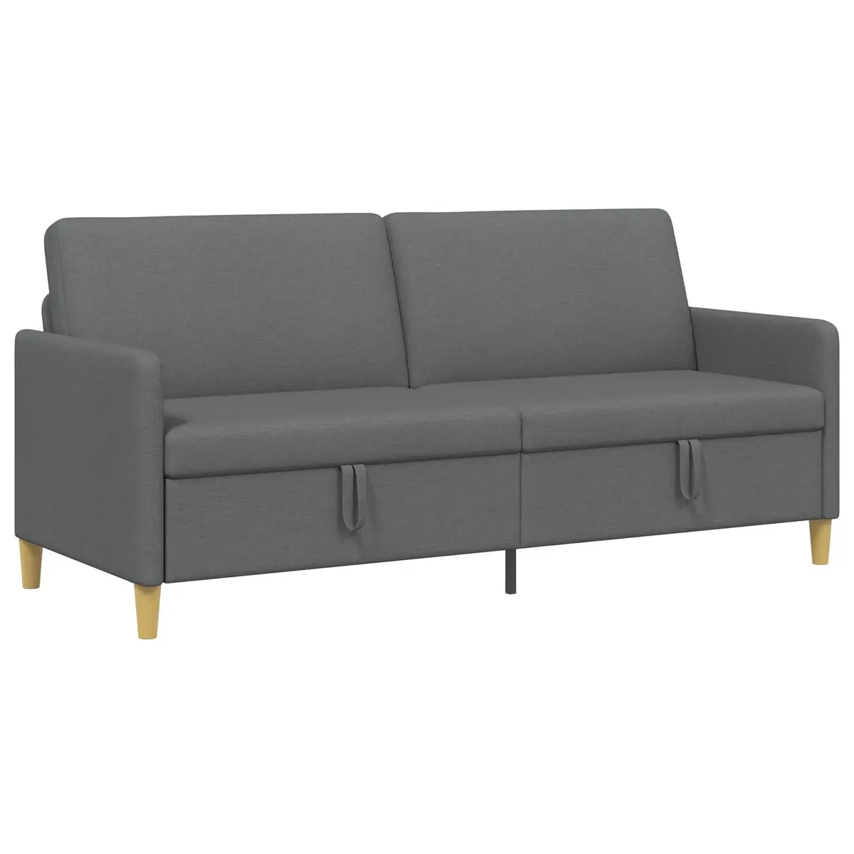 Storage Sofa Dark Grey Modern Lift-Up Seat Polyester Removable Covers