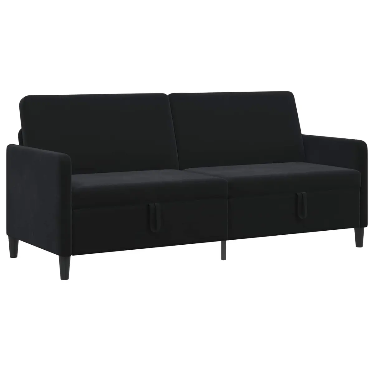 Storage Sofa Black Modern Lift-Up Seat Design Living Room Furniture 192x78x87cm