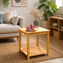 Solid Wood Side Table for Indoor and Outdoor Use