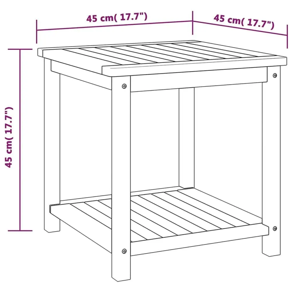 Solid Wood Side Table for Indoor and Outdoor Use
