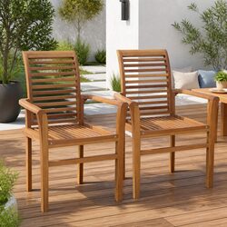Elegant Stacking Dining Chairs for Outdoor Comfort