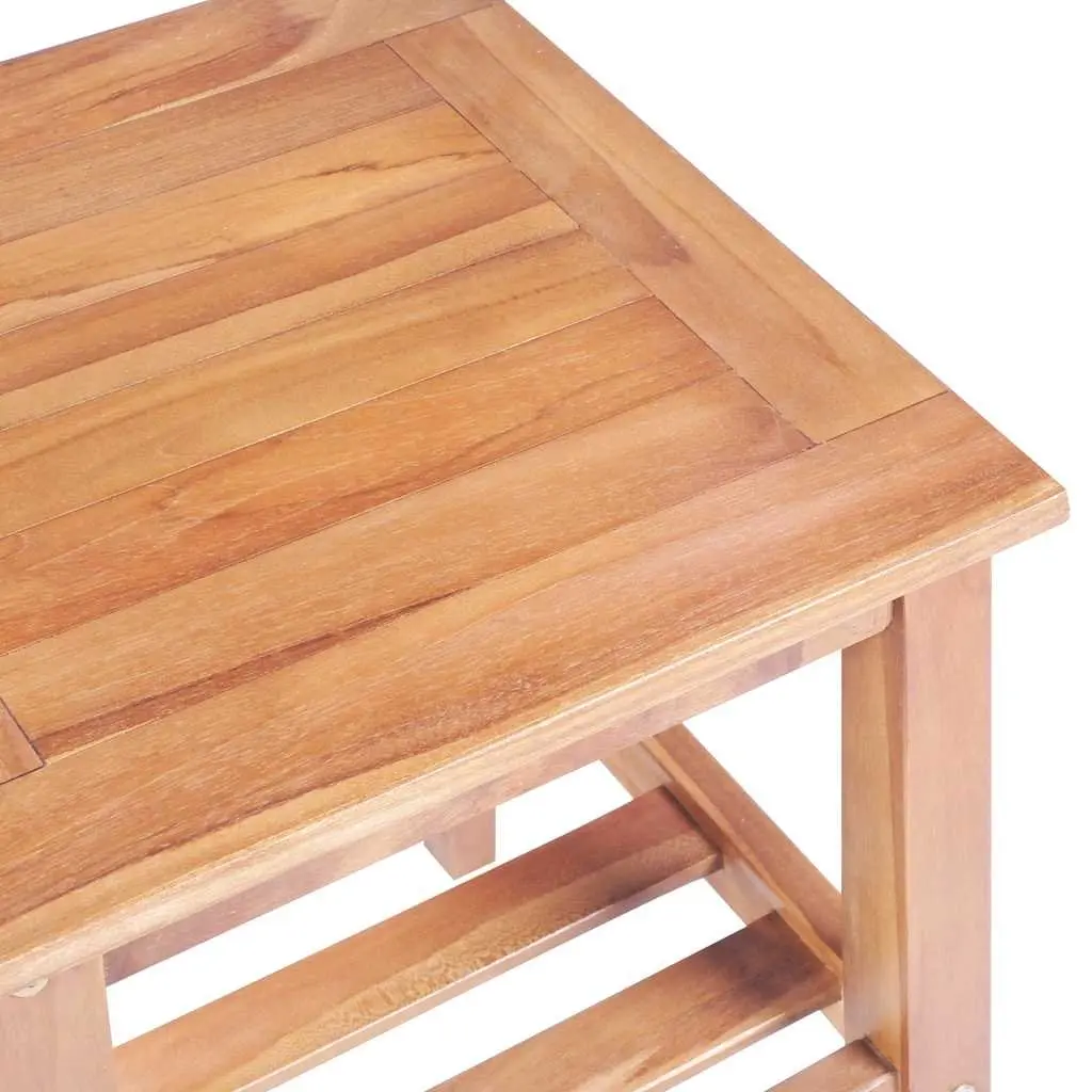 Coffee Table Square 40x40x50 cm Teak Wood Indoor Outdoor Accent Side Table