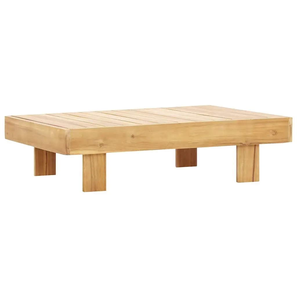 Solid Wood Coffee Table Teak Look 100x60x25 cm Acacia Wood