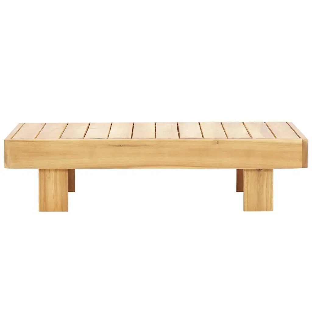 Solid Wood Coffee Table Teak Look 100x60x25 cm Acacia Wood