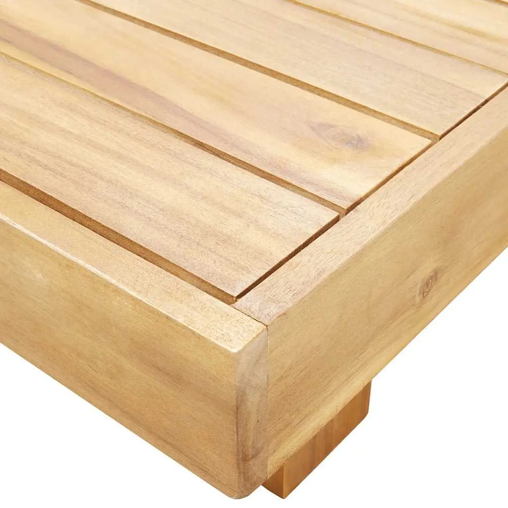 Solid Wood Coffee Table Teak Look 100x60x25 cm Acacia Wood