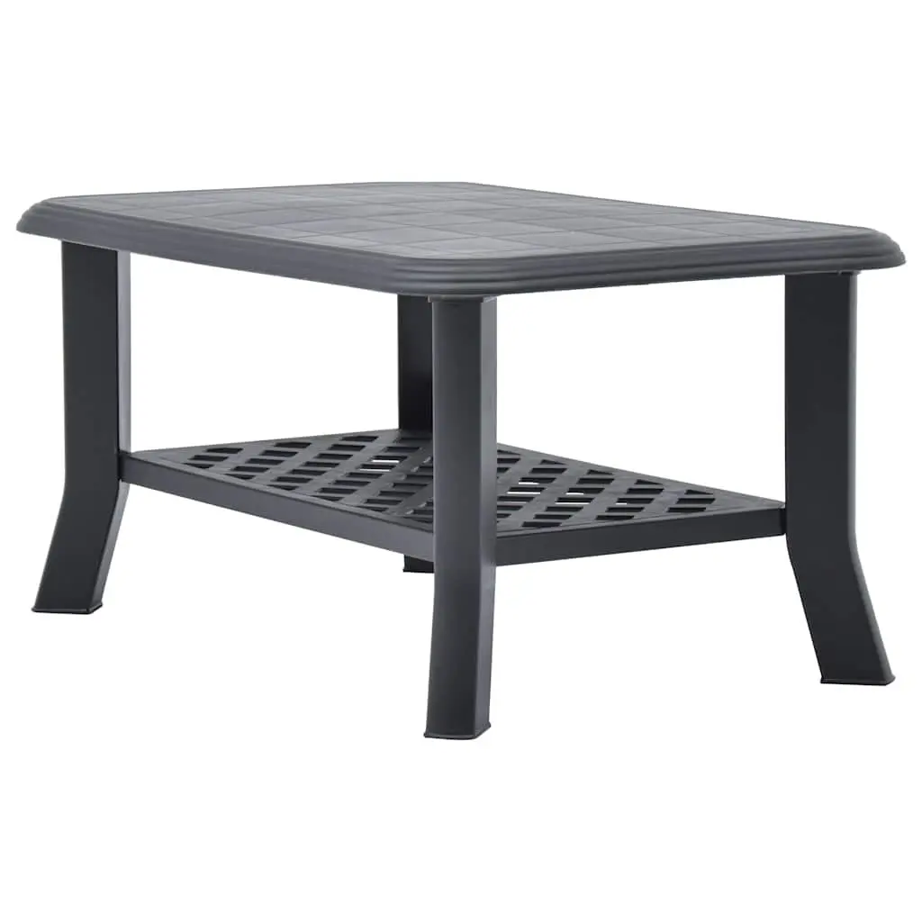 Outdoor Anthracite Coffee Table with Storage Shelf