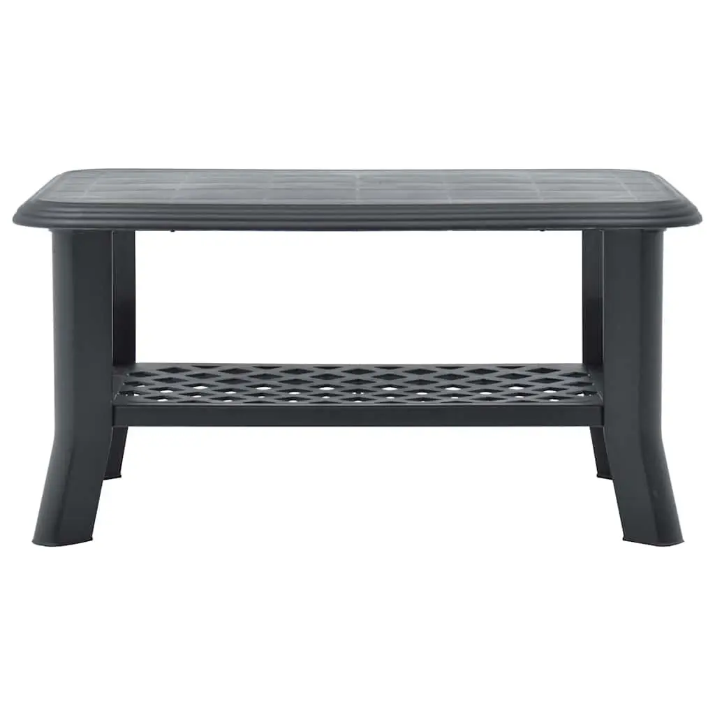 Outdoor Anthracite Coffee Table with Storage Shelf