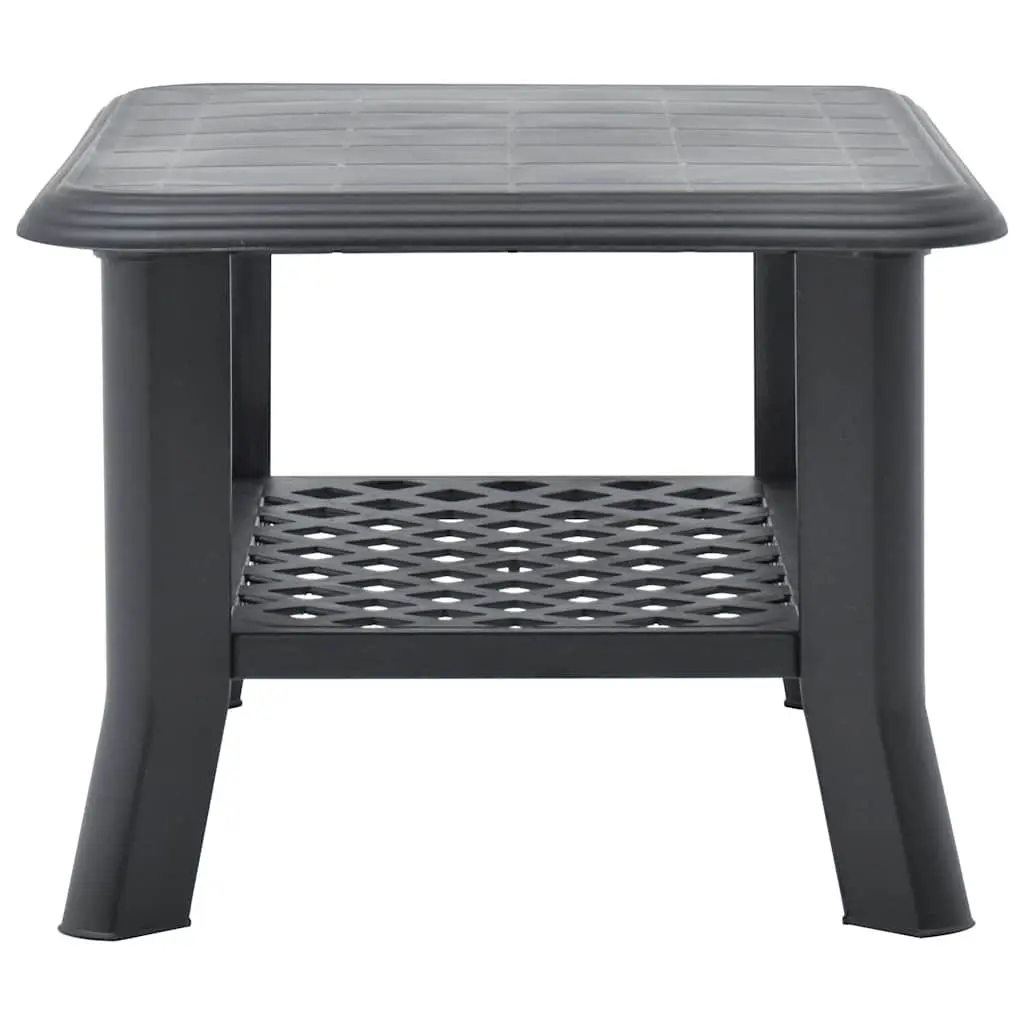 Outdoor Anthracite Coffee Table with Storage Shelf