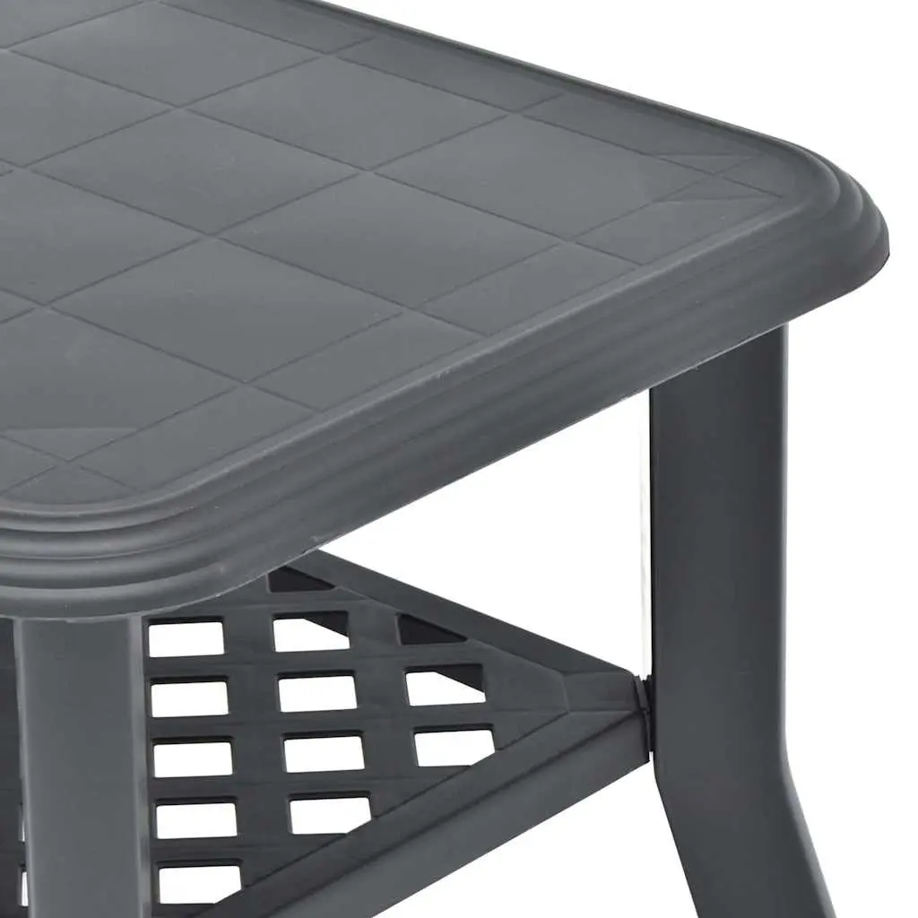 Outdoor Anthracite Coffee Table with Storage Shelf