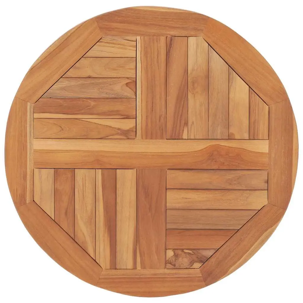 Round Teak Wood Tabletop for Dining Spaces 60cm