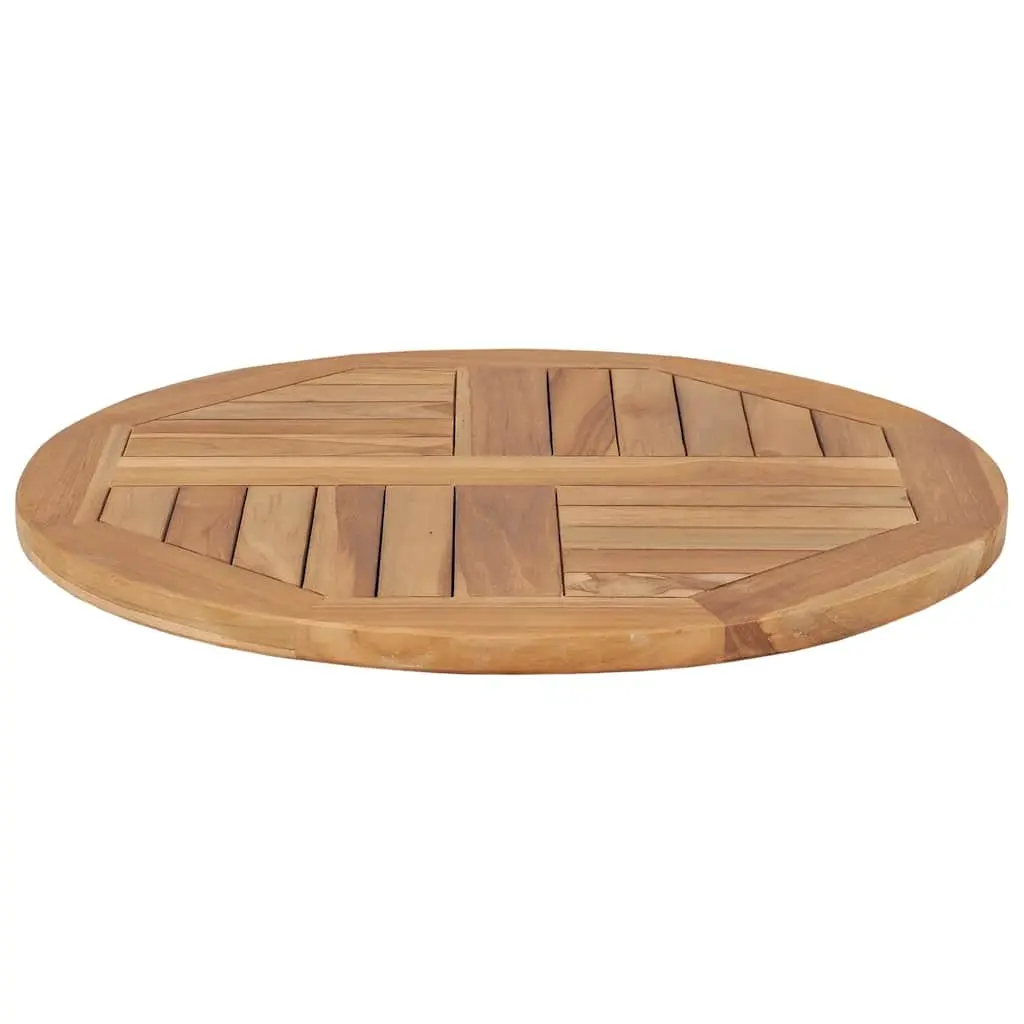 Round Teak Wood Tabletop for Dining Spaces 60cm