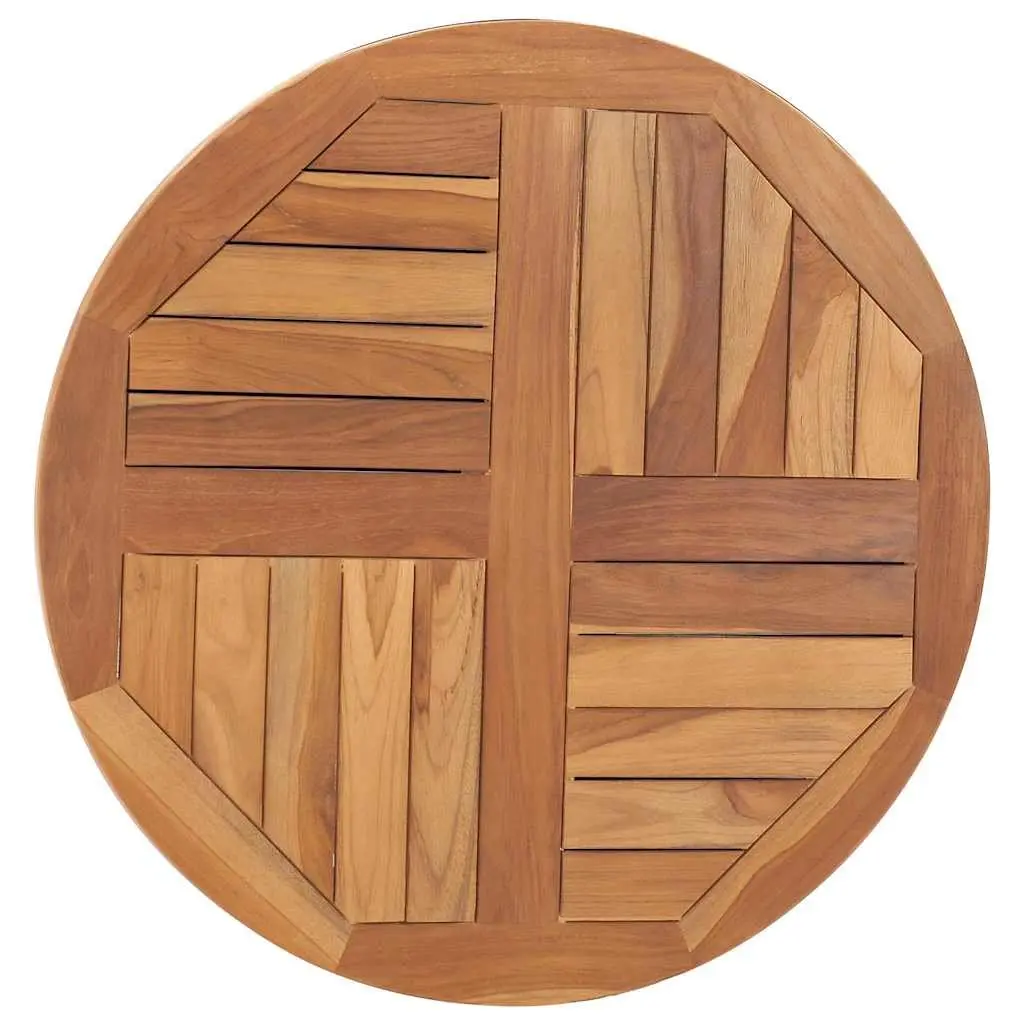 Round Solid Teak Wood Table Top 70cm Diameter 2.5cm Thick Dining Kitchen