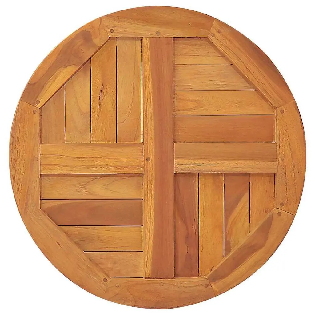 Round Solid Teak Wood Table Top 70cm Diameter 2.5cm Thick Dining Kitchen