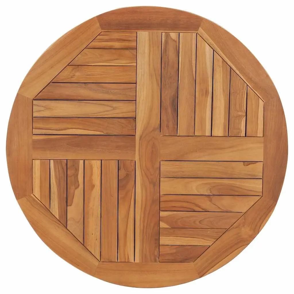 Round Solid Teak Wood Table Top for Dining 80cm
