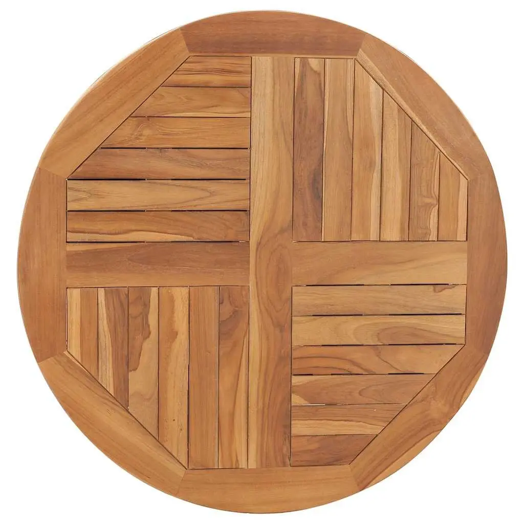 Round Solid Teak Wood Table Top for Dining 80cm