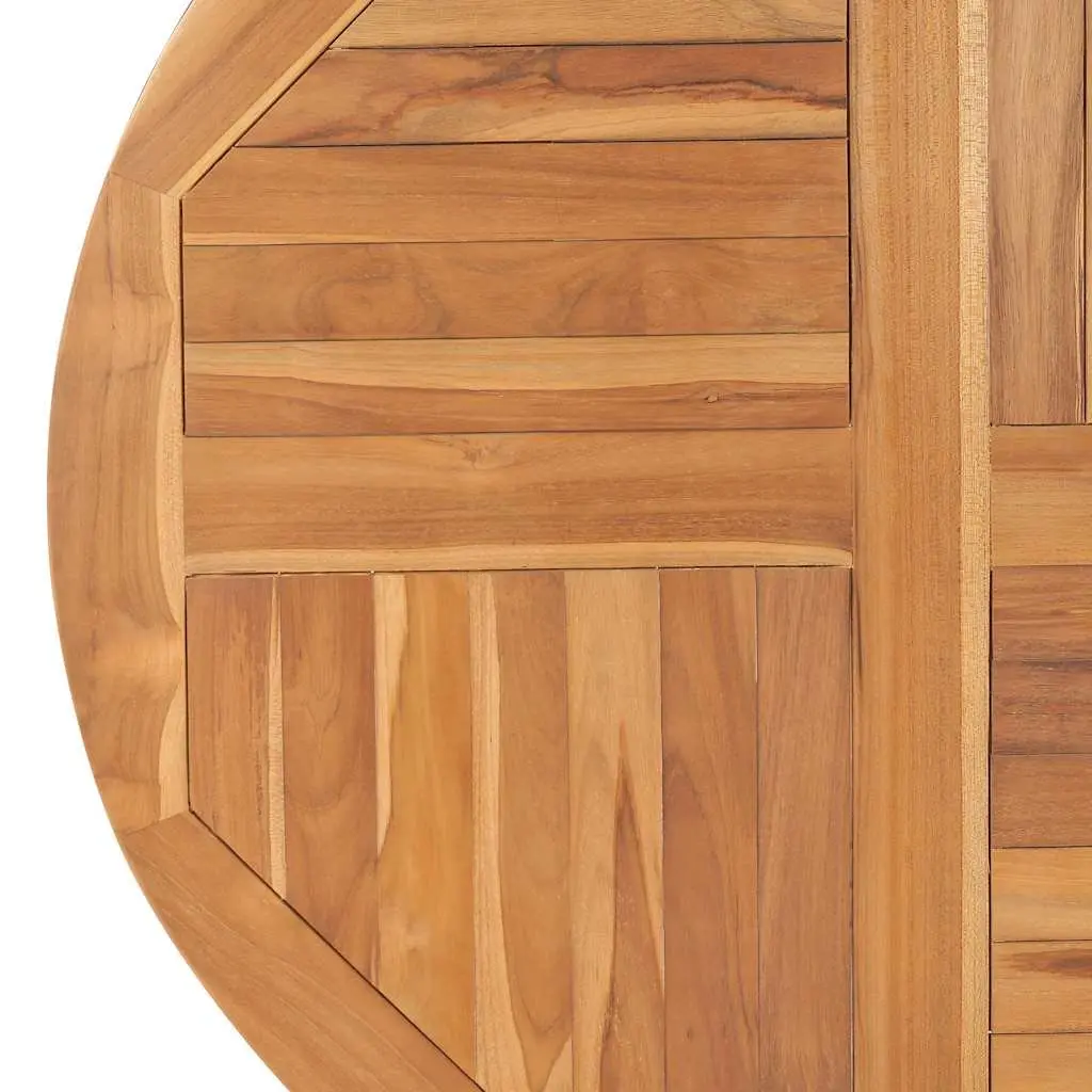 Round Solid Teak Wood Table Top 90cm Diameter 2.5cm Thick Brown Tabletop