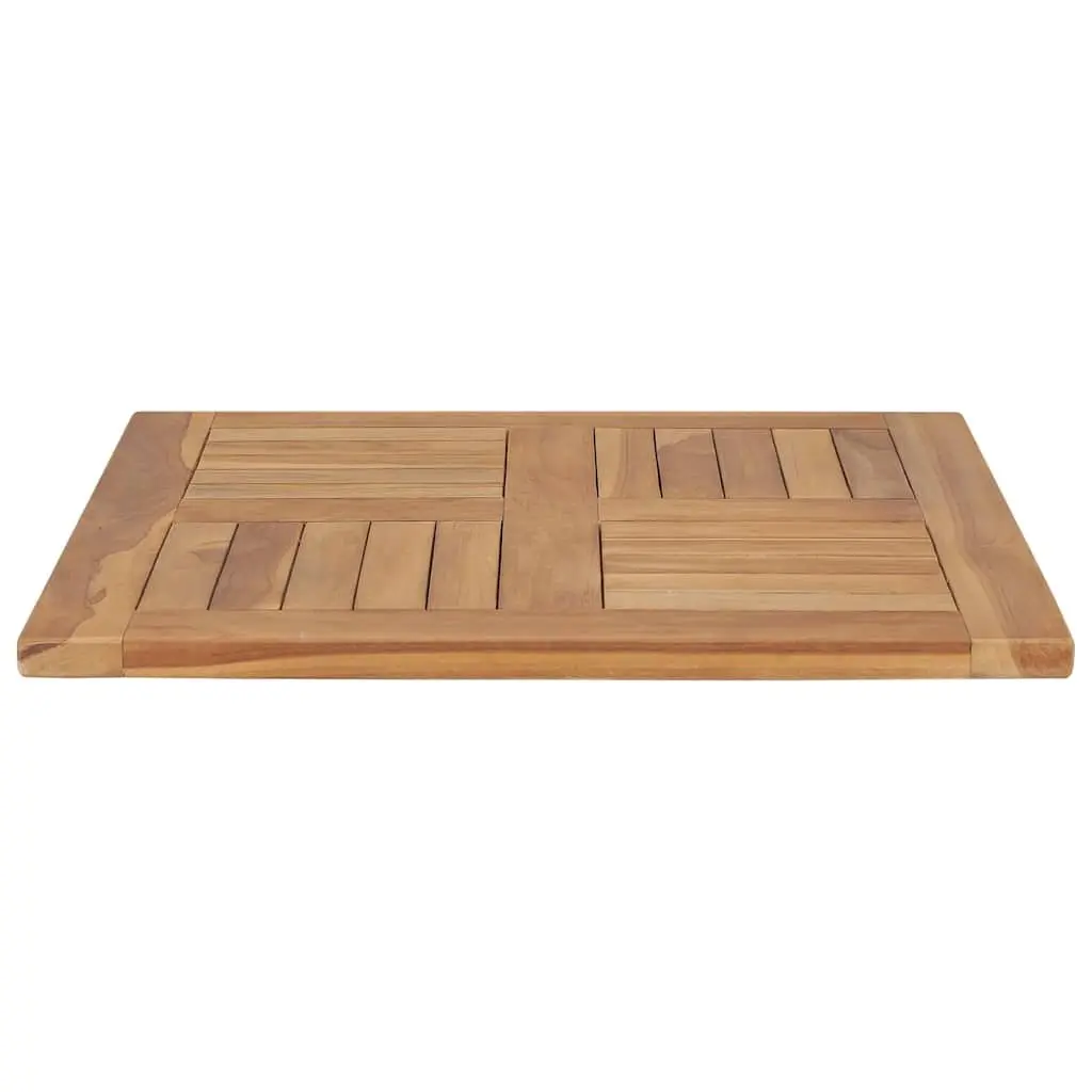 Teak Wood Table Top 60x60cm Brown Rustic Dining Surface