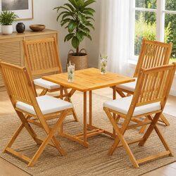 Warm Solid Teak Wood Dining Table Top 70x70cm