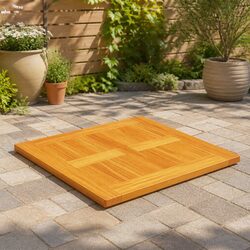 Warm Solid Teak Wood Dining Table Top 70x70cm