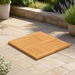 Teak Wood Square Table Top 80x80cm in Brown