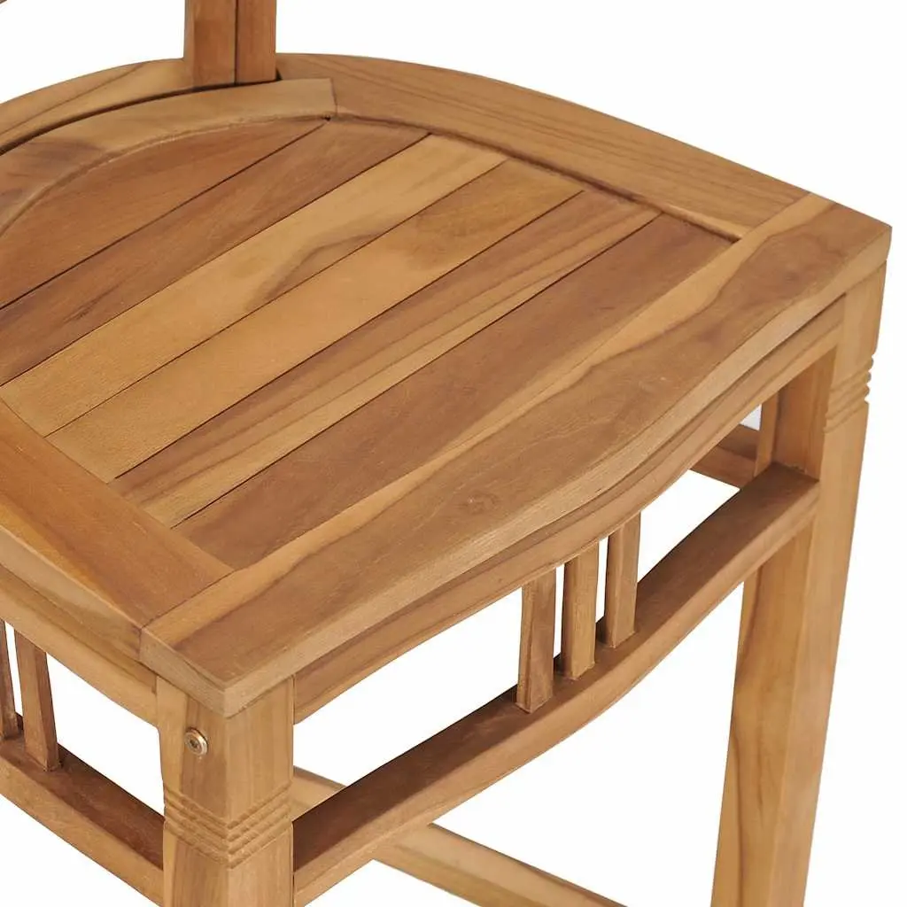 Solid Teak Wood Bar Stool for Dining Spaces