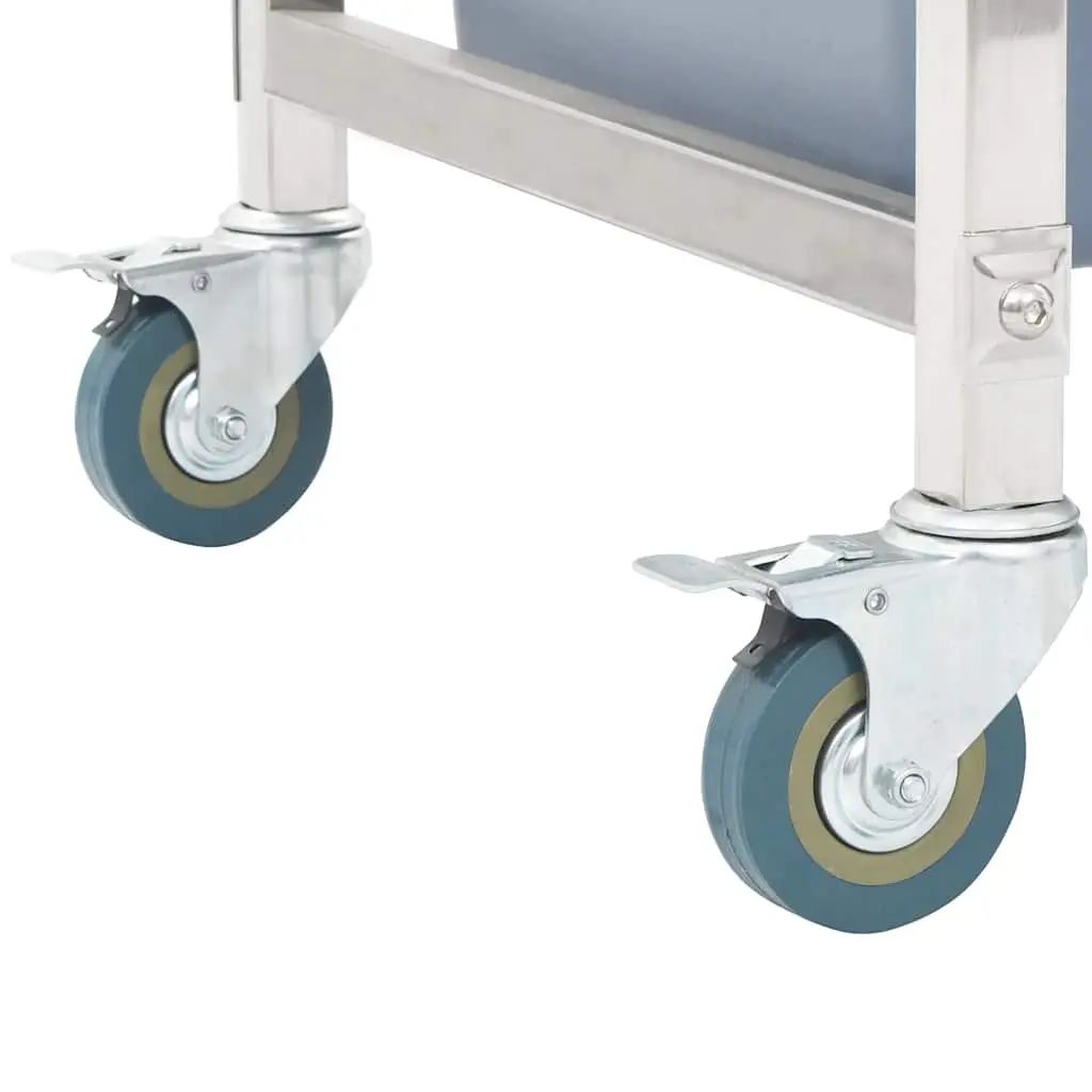 Kitchen Trolley Cart with Plastic Containers Storage Dining Room Cleaning Tool