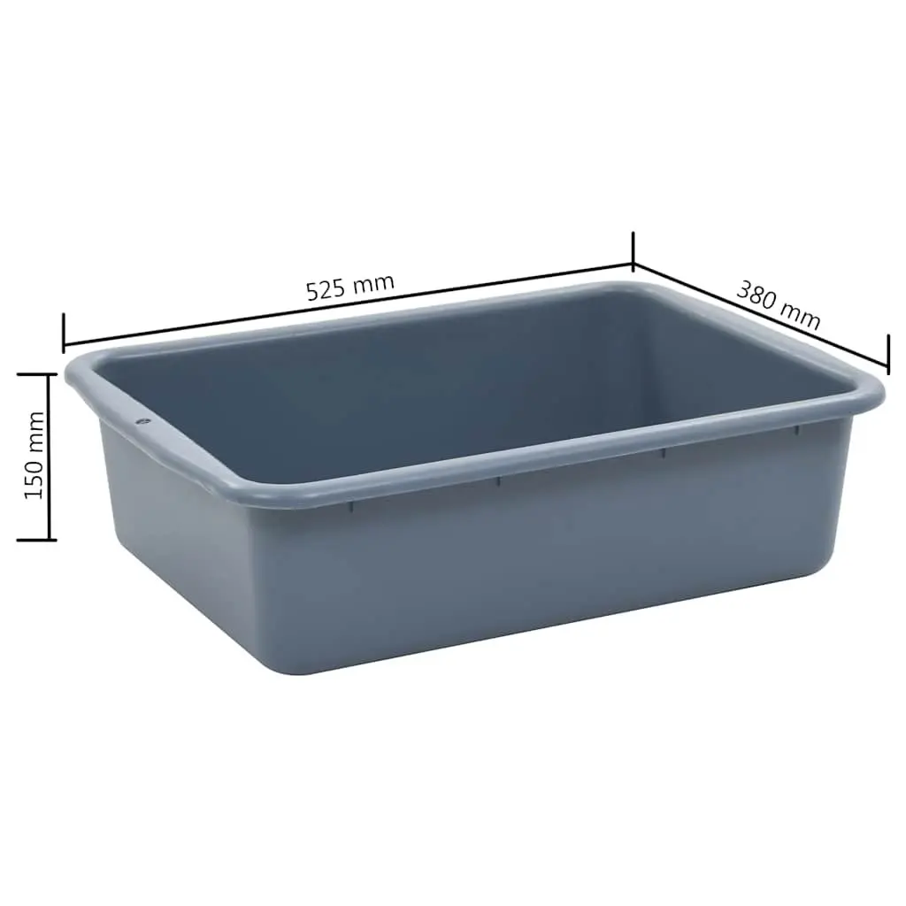 Kitchen Trolley Cart with Plastic Containers Storage Dining Room Cleaning Tool