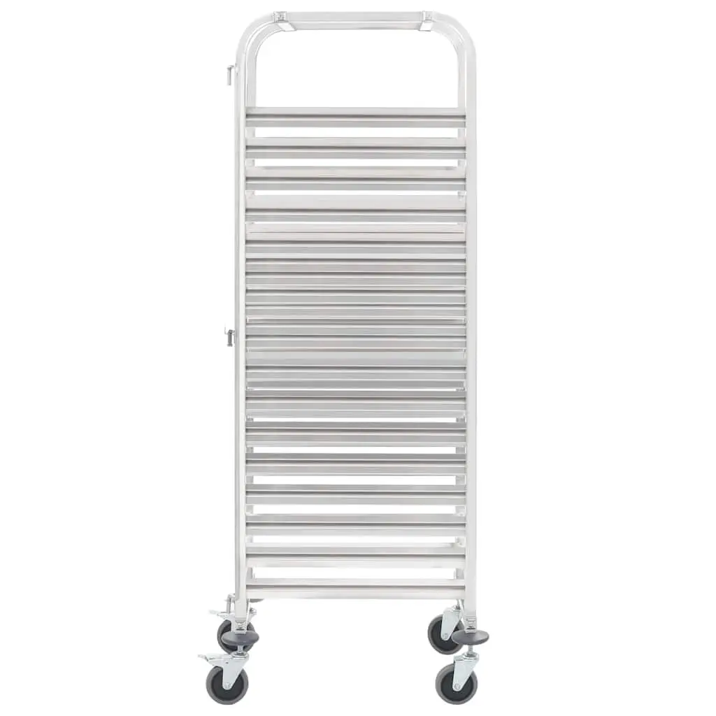 Stainless Steel Kitchen Trolley with 16 Tray Capacity