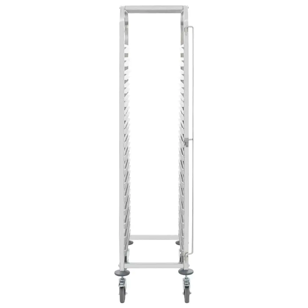 Stainless Steel Kitchen Trolley with 16 Tray Capacity