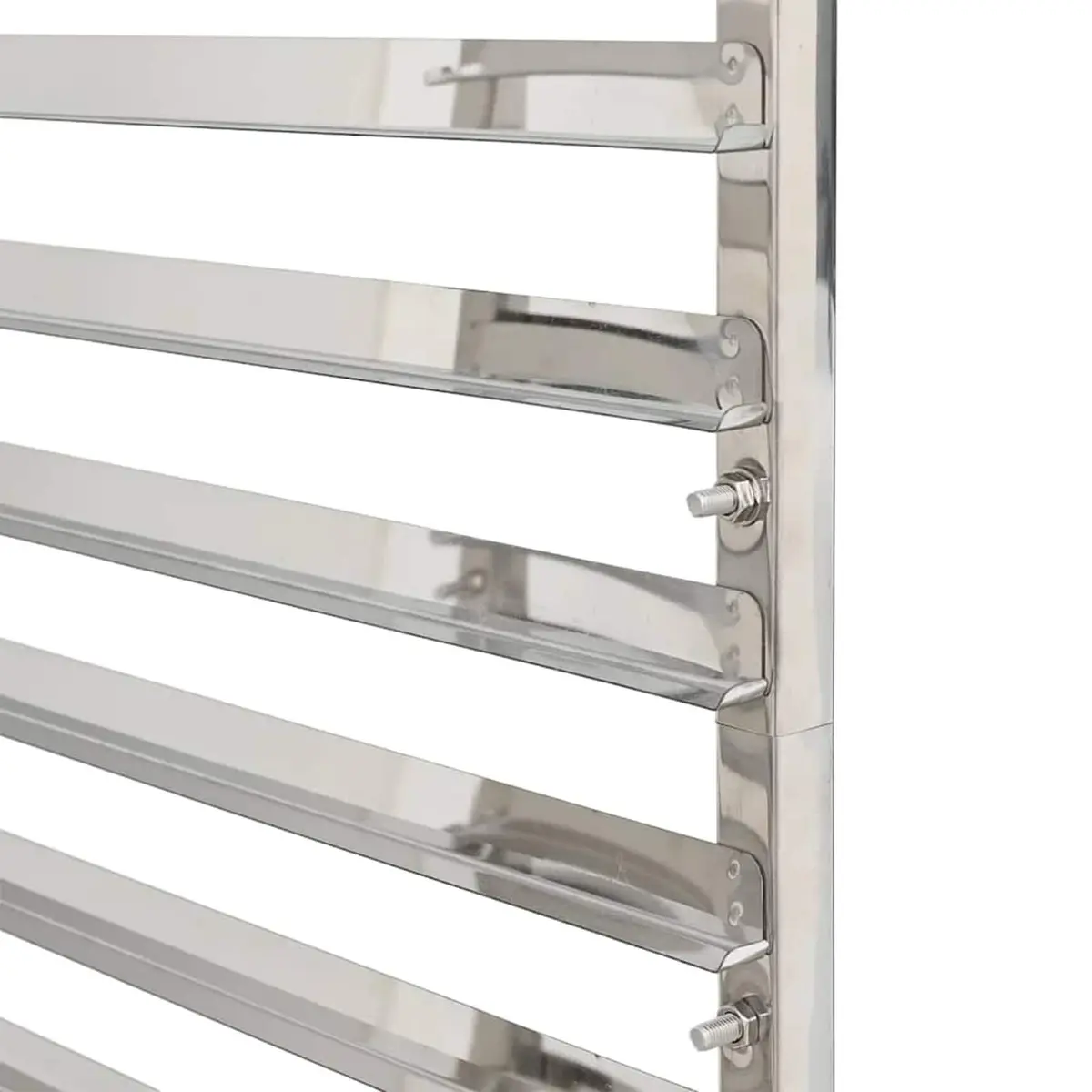 Stainless Steel Kitchen Trolley with 16 Tray Capacity