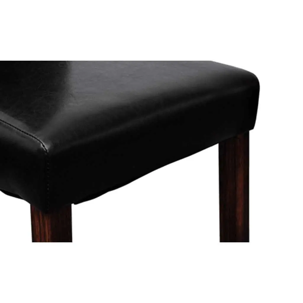 Black Padded Dining Chairs Set of 2