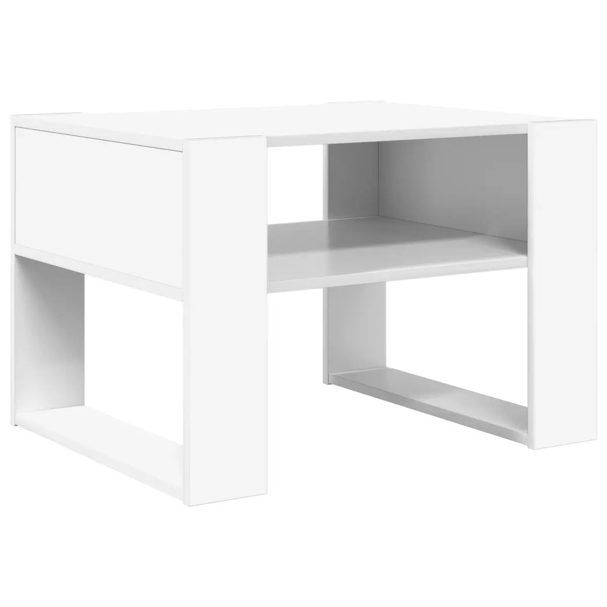 White Coffee Table with Storage for Living Rooms