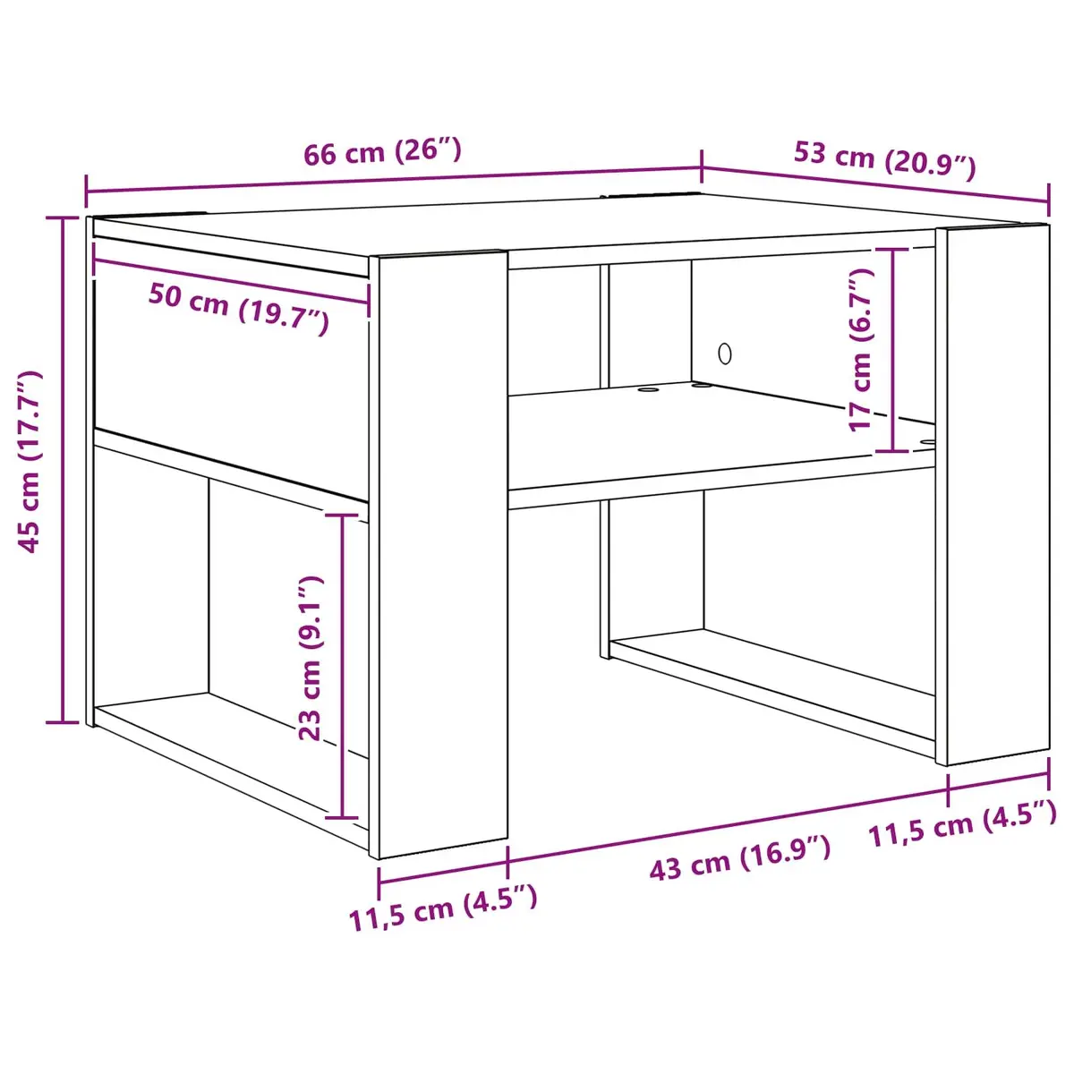 White Coffee Table with Storage for Living Rooms