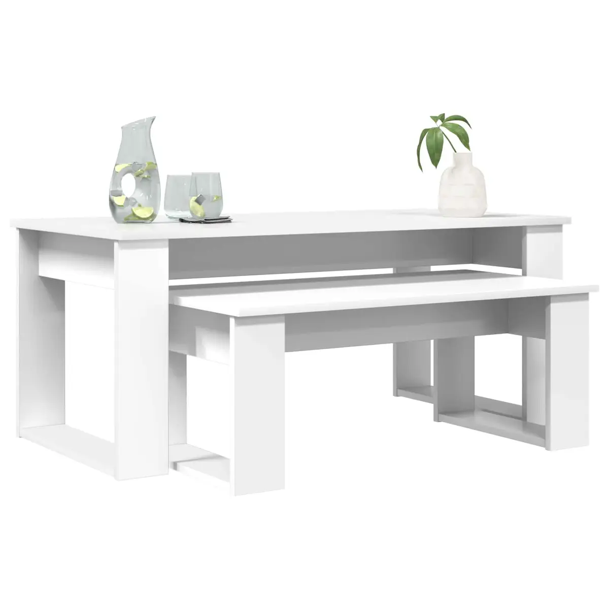 White Coffee Table Set for Living Spaces