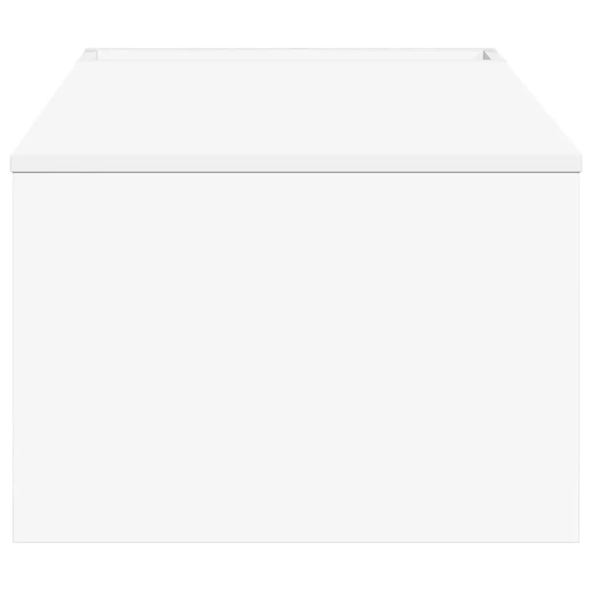 White Coffee Table Rectangular Modern Living Room Accent Furniture 95x50x34cm