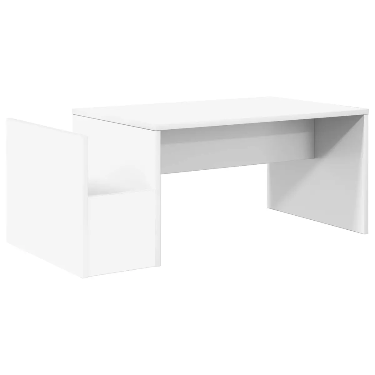 Coffee Table White Rectangular Modern 90x45x35cm Engineered Wood